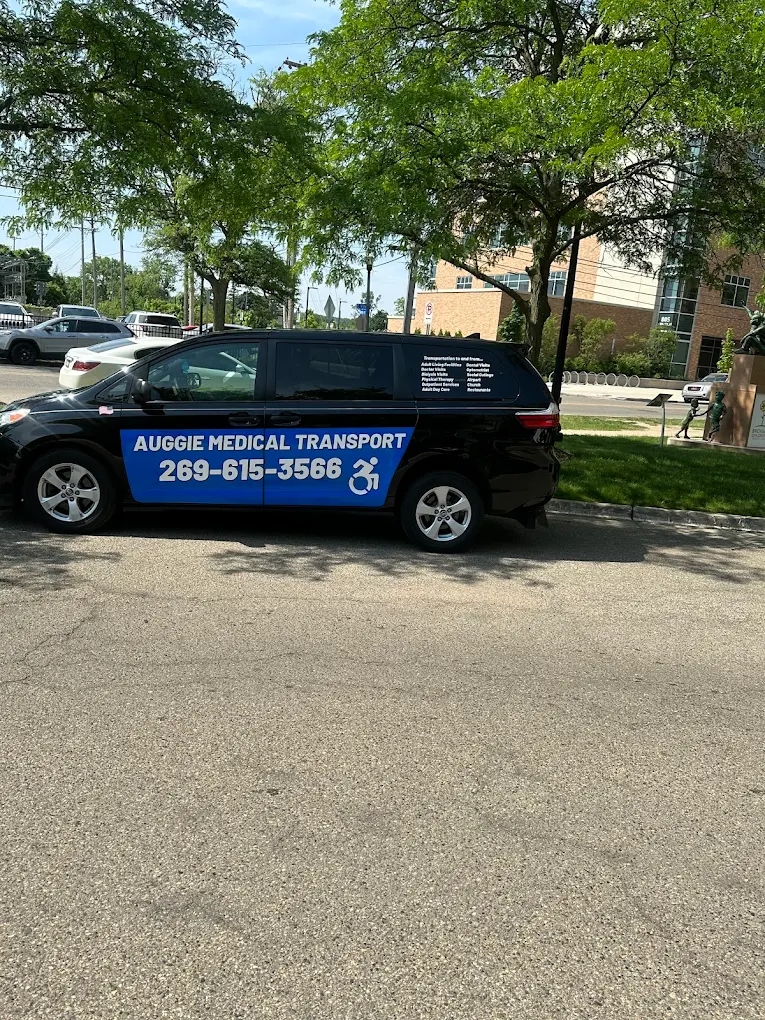 Auggie Medical Transport official livery minivan side view